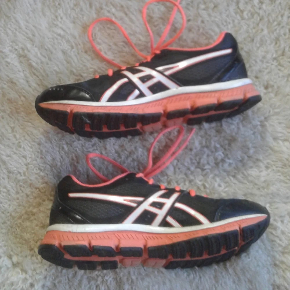 Asics Black & Pink Gel Flash Running Sneakers